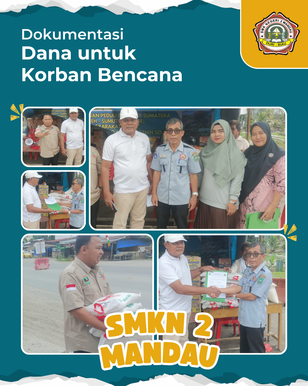 SMKN 2 Mandau Salurkan Bantuan Dana untuk Korban Bencana