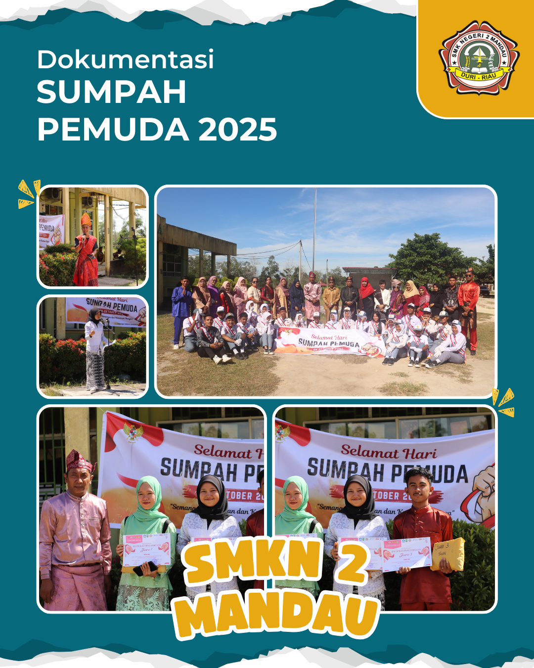 Kegiatan perlombaan dalam rangka memperingati Hari Sumpah Pemuda 2025 di SMKN 2 Mandau